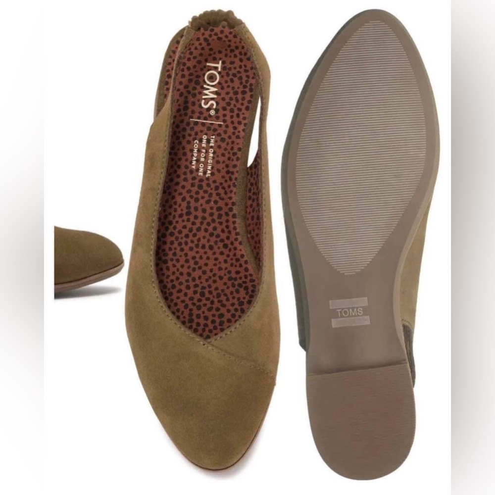 NWT Tom’s size 7 slingback leather sandals